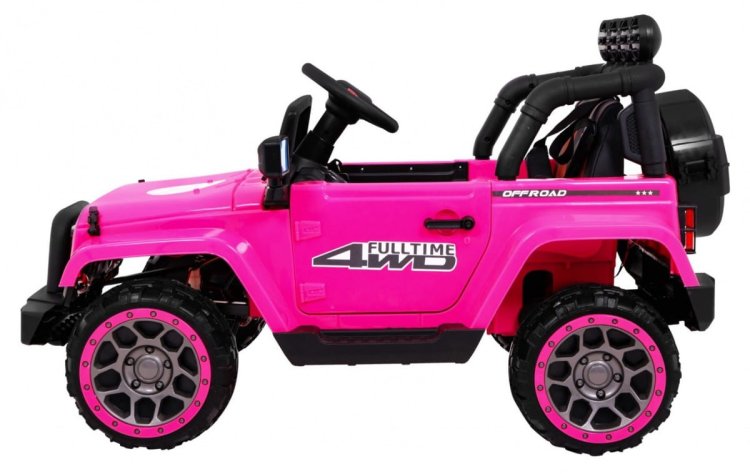 Auto Terenowe Full Time 4WD dla dzieci Różowy + Napęd 4x4 + Pilot + Audio LED + Schowek