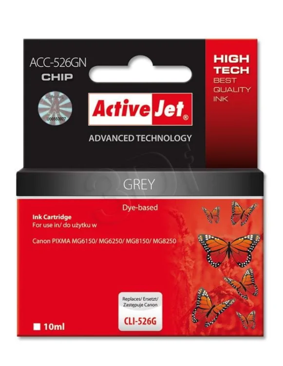 Tusz Activejet ACC-526GN (zamiennik Canon CLI-526G; Supreme; 10 ml; szary)