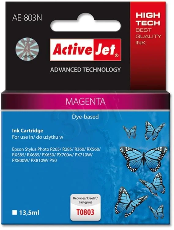 Activejet AE-803N Tusz (zamiennik Epson T0803; Supreme; 13.5 ml; czerwony)