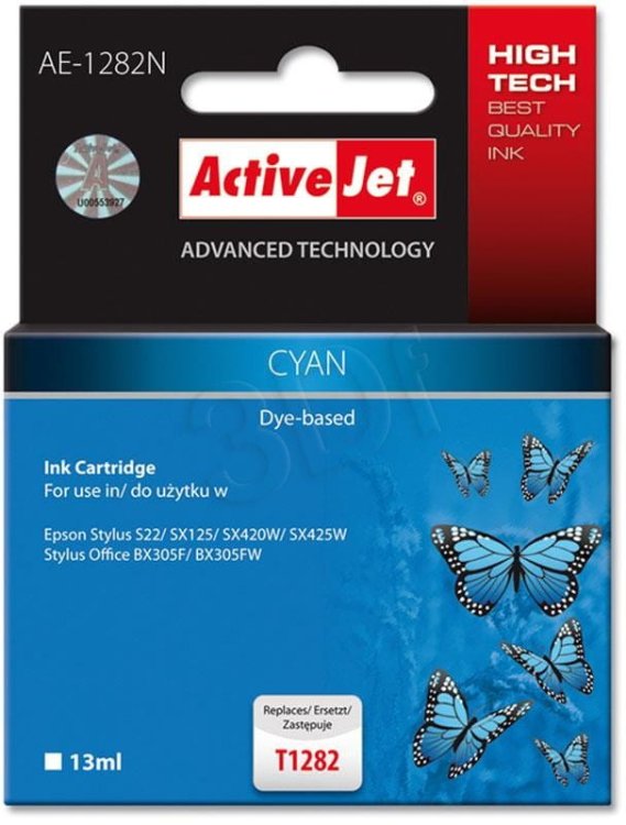 Tusz Activejet AE-1282N (zamiennik Epson T1282; Supreme; 13 ml; niebieski)