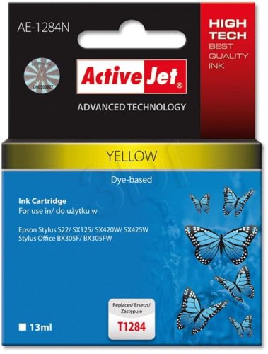 Tusz Activejet AE-1284N (zamiennik Epson T1284; Supreme; 13 ml; żółty)