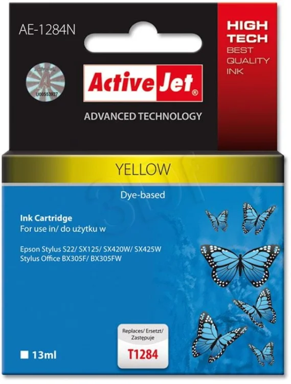 Tusz Activejet AE-1284N (zamiennik Epson T1284; Supreme; 13 ml; żółty)