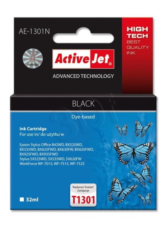 Tusz Activejet AE-1301N (zamiennik Epson T1301; Supreme; 32 ml; czarny)