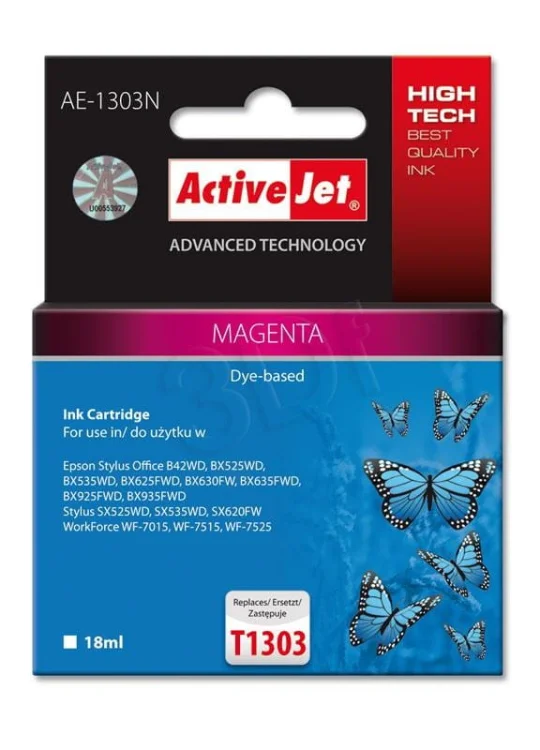 Tusz Activejet AE-1303N (zamiennik Epson T1303; Supreme; 18 ml; czerwony)