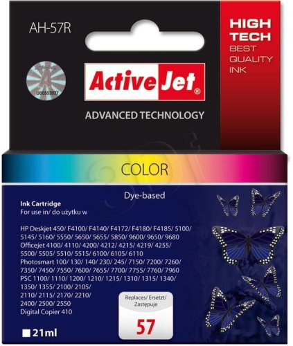 Tusz Activejet AH-57R (zamiennik HP 57 C6657AE; Premium; 21 ml; kolor)