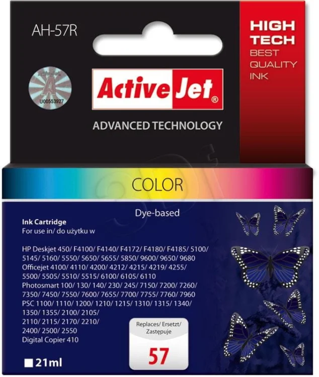 Tusz Activejet AH-57R (zamiennik HP 57 C6657AE; Premium; 21 ml; kolor)