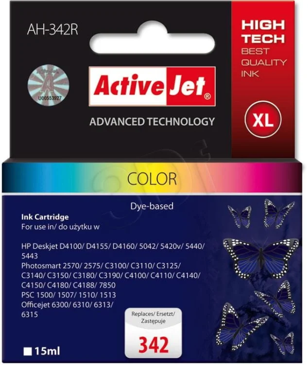 Tusz Activejet AH-342R (zamiennik HP 342 C9361EE; Premium; 21 ml; kolor)
