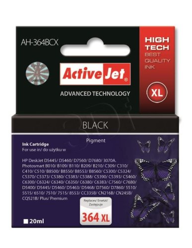 Tusz Activejet AH-364BCX (zamiennik HP 364XL CN684EE; Premium; 20 ml; czarny)
