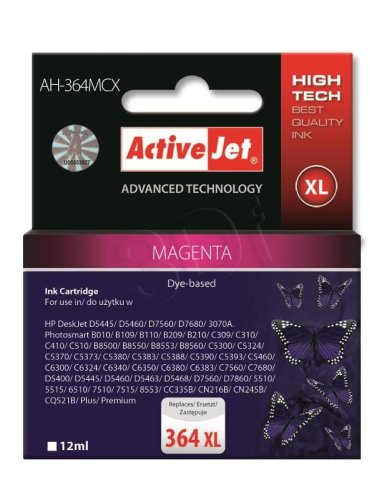 Tusz Activejet AH-364MCX (zamiennik HP 364XL CB324EE; Premium; 12 ml; czerwony)