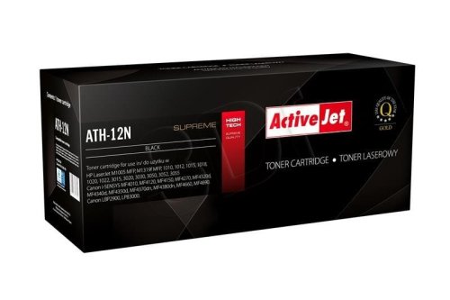 Toner Activejet ATH-12N (zamiennik HP 12A Q2612A, Canon FX-10, Canon CRG-703; Supreme; 2300 stron; czarny)