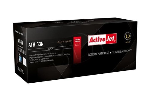Toner Activejet ATH-53N (zamiennik HP 53A Q7553A, Canon CRG-715; Supreme; 3500 stron; czarny)