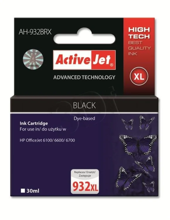 Tusz Activejet AH-932BRX (zamiennik HP 932XL CN053AE; Premium; 30 ml; czarny)