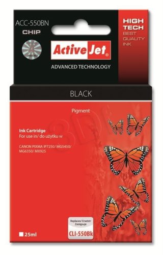 Tusz Activejet ACC-550BN (zamiennik Canon PGI-550BK; Supreme; 25 ml; czarny)