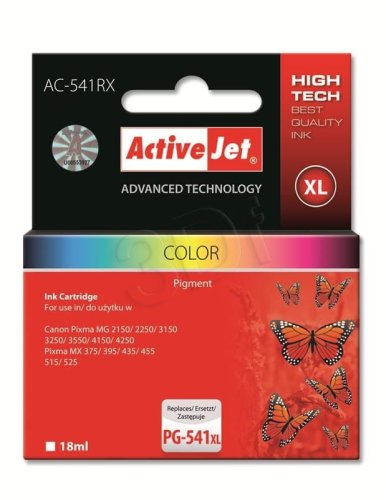 Tusz Activejet AC-541RX (zamiennik Canon CL-541XL; Premium; 18 ml; kolor)
