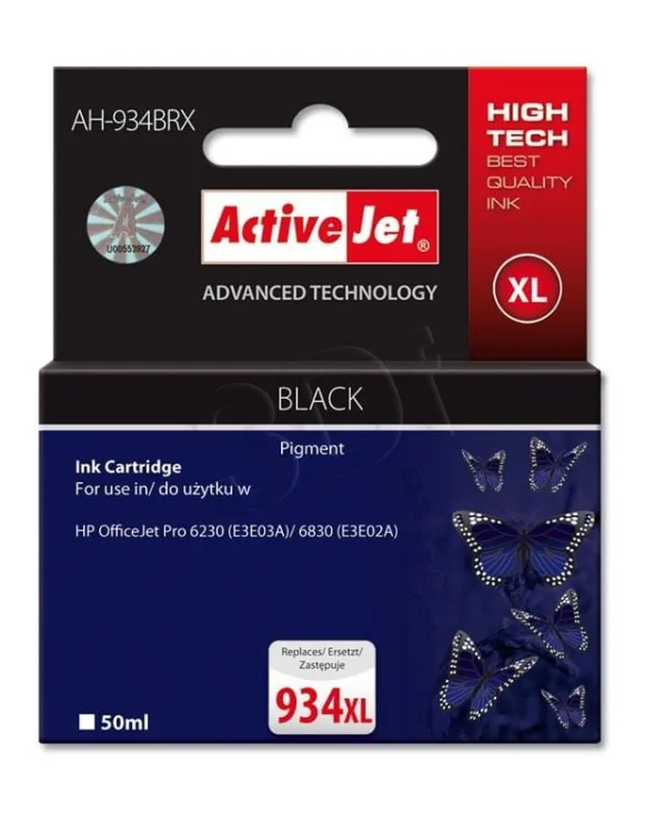 Tusz Activejet AH-934BRX (zamiennik HP 934XL C2P23AE; Premium; 50 ml; czarny)