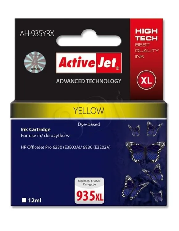 Tusz Activejet AH-935YRX (zamiennik HP 935XL C2P26AE; Premium; 12 ml; żółty)