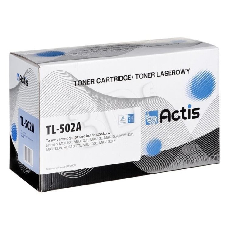 Toner ACTIS TL-502A (zamiennik Lexmark 50F2H00; Standard; 5000 stron; czarny)