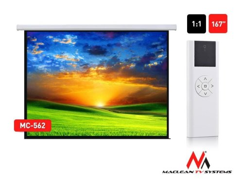 Ekran Maclean MC-562 (sufitowy; rozwijane elektrycznie; 1:1; 167,0")