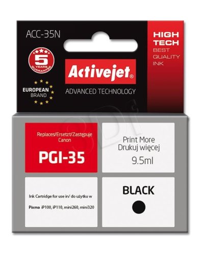 Tusz Activejet ACC-35N (zamiennik Canon PGI-35; Supreme; 9,5 ml; czarny)