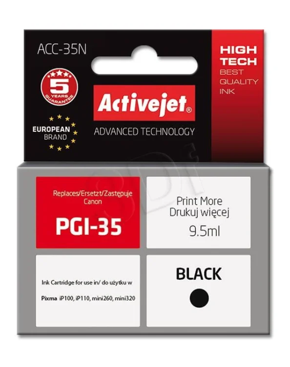 Tusz Activejet ACC-35N (zamiennik Canon PGI-35; Supreme; 9,5 ml; czarny)