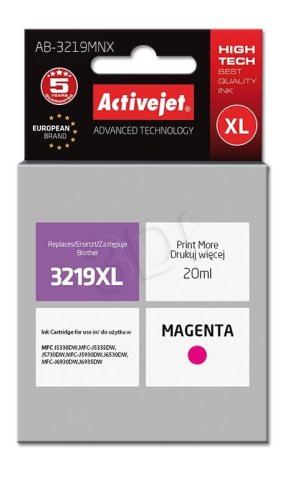 Activejet AB-3219MNX Tusz (zamiennik Brother LC3219M; Supreme; 20 ml; czerwony)