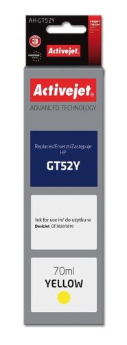 Tusz Activejet AH-GT52Y (zamiennik HP GT52Y M0H56AE; Supreme; 70 ml; 8000 stron, żółty)