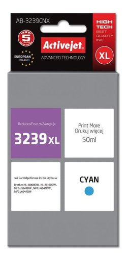 Activejet AB-3239CNX Tusz  (zamiennik Brother LC3239XL; Supreme; 50 ml; niebieski)