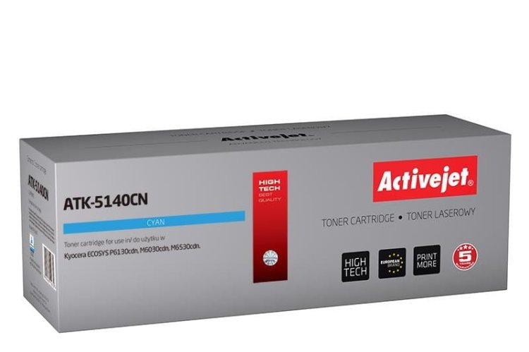Toner Activejet ATK-5140CN (zamiennik Kyocera TK-5140C; Supreme; 5000 stron; niebieski)