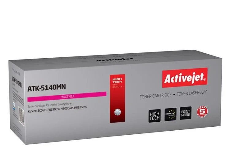 Toner Activejet ATK-5140MN (zamiennik Kyocera TK-5140M; Supreme; 5000 stron; czerwony)