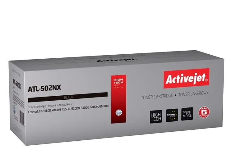 Toner Activejet ATL-502NX (zamiennik Lexmark 502X/50F2X00; Supreme; 10000 stron; czarny)