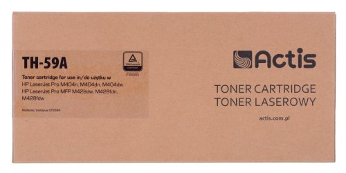 Toner Actis TH-59A (zamiennik HP CF259A; Supreme; 3000 stron; czarny). Z chipem. Zalecamy wyłączenie aktualizacji oprogramowania drukarki, nowa aktual