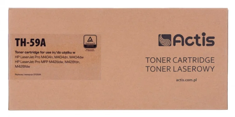 Toner Actis TH-59A (zamiennik HP CF259A; Supreme; 3000 stron; czarny). Z chipem. Zalecamy wyłączenie aktualizacji oprogramowania drukarki, nowa aktual