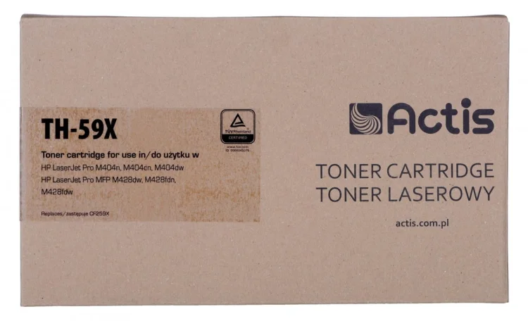 Toner Actis TH-59X (zamiennik HP CF259X; Supreme; 10000 stron; czarny). Z chipem. Zalecamy wyłączenie aktualizacji oprogramowania drukarki, nowa aktua