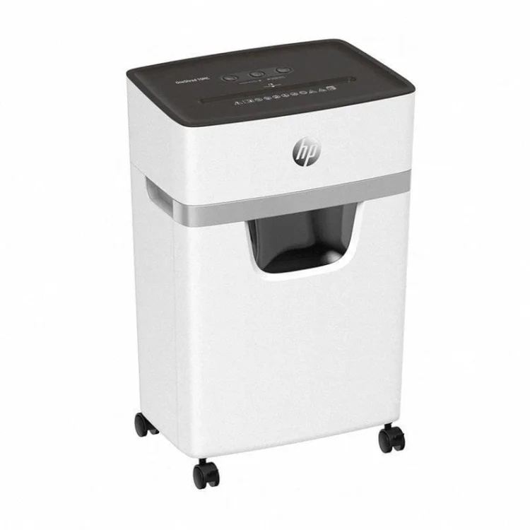 Niszczarka HP ONESHRED 10MC, mikrościnki, P-5, 10 kart., 20l, jasnoszara