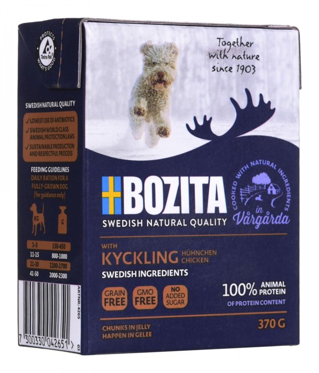 BOZITA Kawałki kurczaka w galaretce dla psa 370g