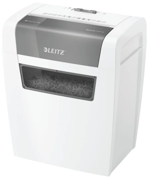 Niszczarka Leitz IQ Home, P4, 6 kartek, 15 l kosz