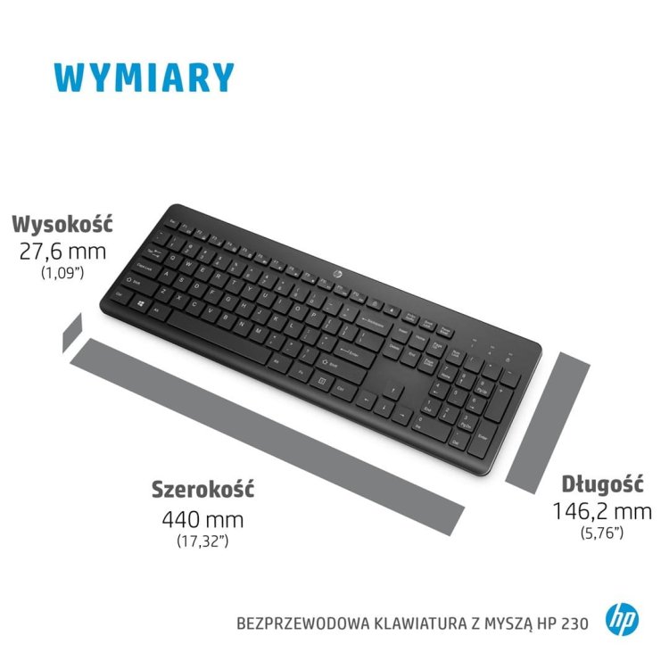 Klawiatura i Mysz HP Combo 230 3L1F0AA Biały