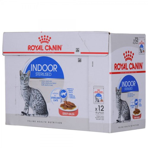 Royal Canin FHN Indoor w sosie - mokra karma dla kota dorosłego - 12x85g
