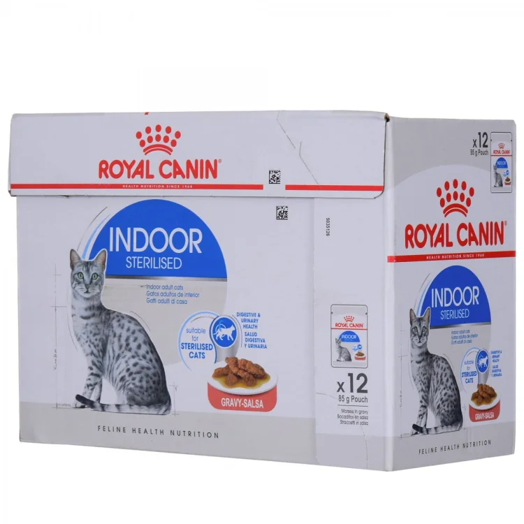 Royal Canin FHN Indoor w sosie - mokra karma dla kota dorosłego - 12x85g