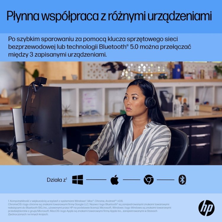 MYSZ optyczna z akumulatorem HP 710 Silent Bluetooth bezprzewodowa 6E6F2AA Czarna