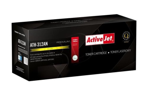 Toner Activejet ATH-312AN (zamiennik Canon, HP 126A CRG-729Y, CE312A; Premium; 1000 stron; żółty)