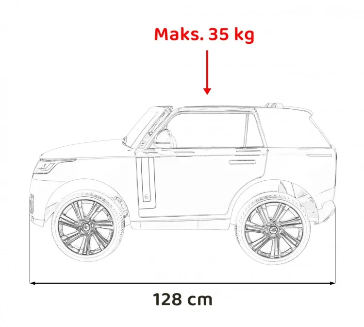 Pojazd Range Rover SUV Lift Biały