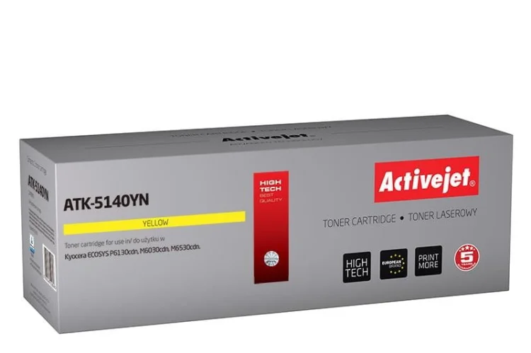 Toner Activejet ATK-5140YN (zamiennik Kyocera TK-5140Y; Supreme; 5000 stron; żółty)