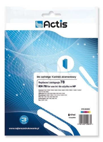 Tusz ACTIS KH-78 (zamiennik HP 78 C6578D; Standard; 47 ml; kolor)