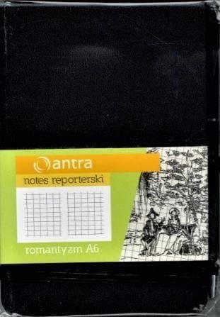 Notes Reporterski A6 Kratka Romantyzm Czarny ANTRA
