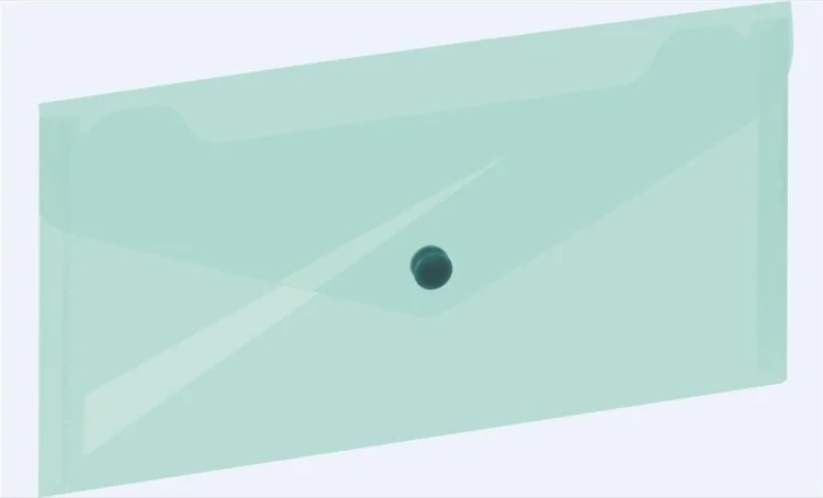 Koperta na zatrzask 225x124mm zielona GRAND