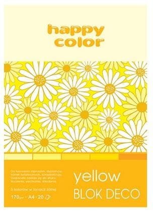Blok A4/20K Deco Yellow 170g HAPPY COLOR