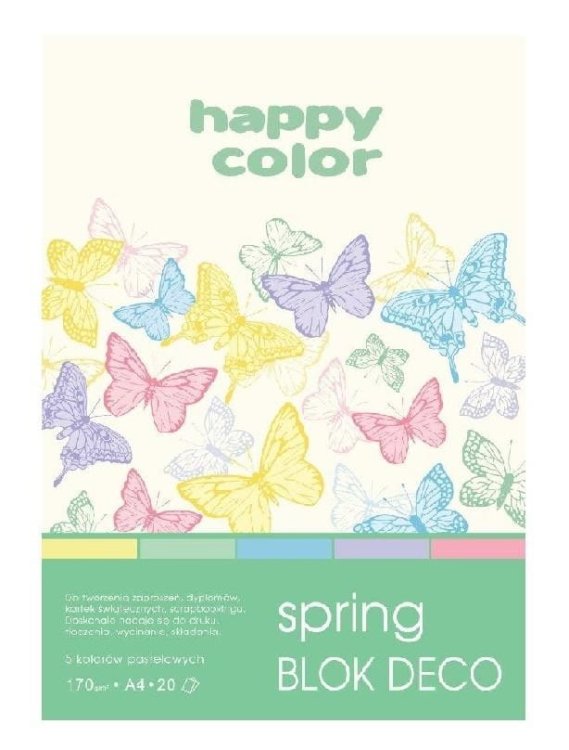 Blok A5/20K Deco Spring 170g HAPPY COLOR