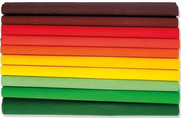 Bibuła marszczona 25x200 Jesień mix 10 rolek