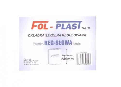 Okładka na podr regulowana NR 20 (20szt)